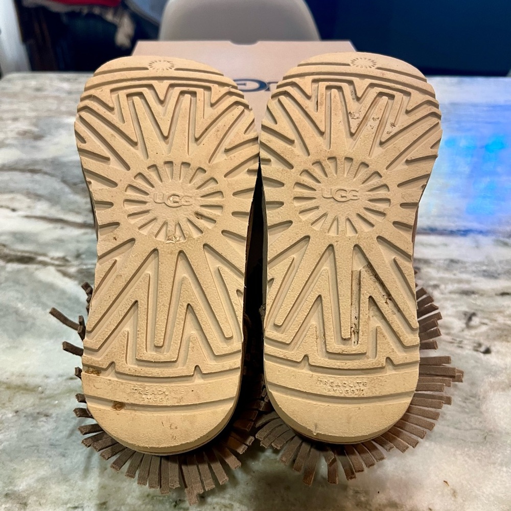 UGG Classic Ultra Mini with decorative trim around the top. - Picture 10 of 14